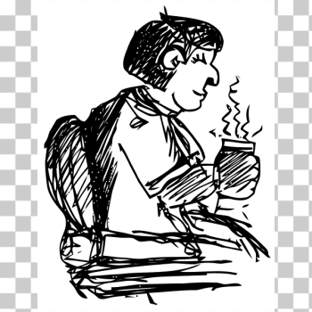 SVG Vector drawing of man drinking SVG Vector drawing of man drinking