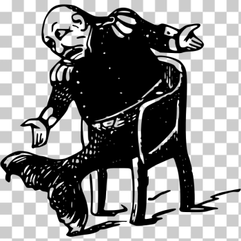 SVG Vector drawing of man siren comic character SVG Vector drawing of man siren comic character