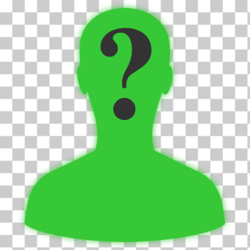 SVG Vector drawing of man with a thoughtful question