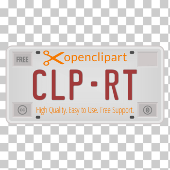 SVG Vector drawing of open clipart license plate SVG Vector drawing of open clipart license plate