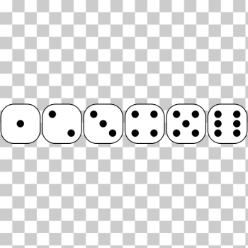 SVG Vector drawing of six-sided dice faces from 1 to 6 SVG Vector drawing of six-sided dice faces from 1 to 6