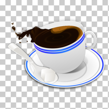 SVG Vector drawing of tilted cup a coffee SVG Vector drawing of tilted cup a coffee