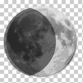 SVG Vector drawing of weather forecast color symbol for crescent moon