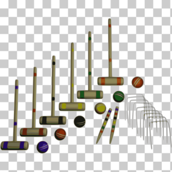 SVG Vector graphics of backyard croquet set