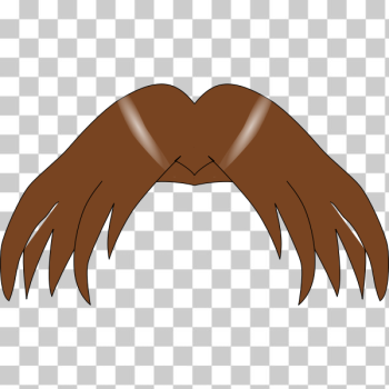 SVG Vector graphics of brown manga hair element SVG Vector graphics of brown manga hair element