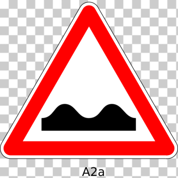 SVG Vector graphics of bumpy road triangular road sign
