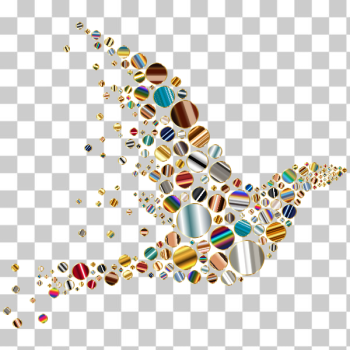 SVG Vector graphics of circles forming a flying bird shape SVG Vector graphics of circles forming a flying bird shape