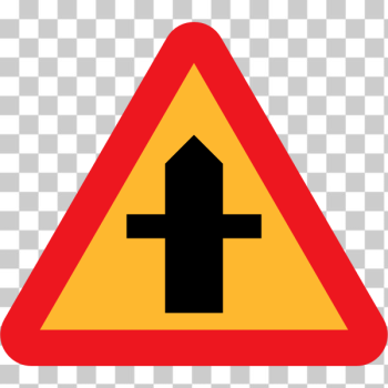 SVG Vector graphics of crossroad traffic sign warning SVG Vector graphics of crossroad traffic sign warning