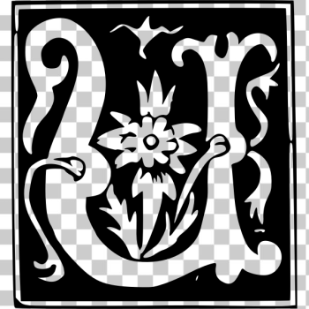 SVG Vector graphics of decorative letter U SVG Vector graphics of decorative letter U
