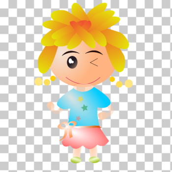 SVG Vector graphics of girl with short blond hair SVG Vector graphics of girl with short blond hair