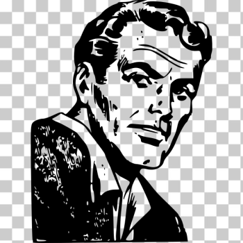 SVG Vector graphics of hero male face SVG Vector graphics of hero male face