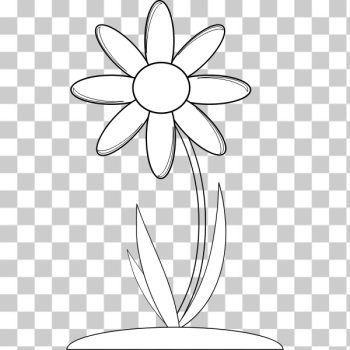 SVG Vector graphics of long stem flower for colouring book SVG Vector graphics of long stem flower for colouring book