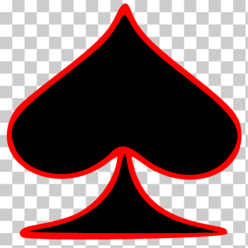 SVG Vector graphics of outlined spade playing card symbol SVG Vector graphics of outlined spade playing card symbol