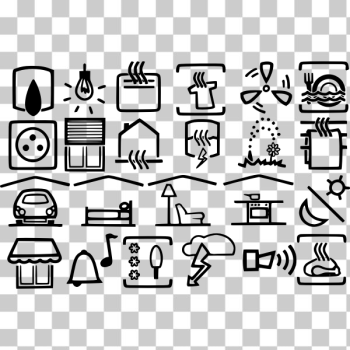 SVG Vector graphics of selection of electrical appliances symbols