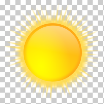 SVG Vector graphics of weather forecast color symbol for brightly sunny sky