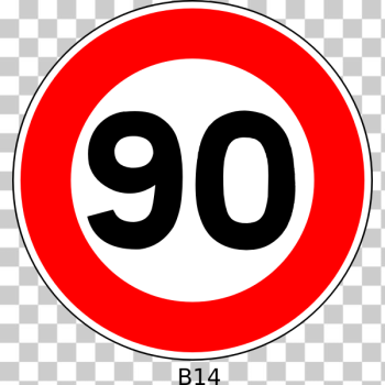 SVG Vector illustration of 90 speed limitation traffic sign SVG Vector illustration of 90 speed limitation traffic sign