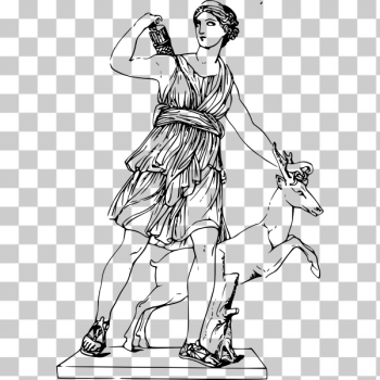 SVG Vector illustration of Artemis goddess SVG Vector illustration of Artemis goddess