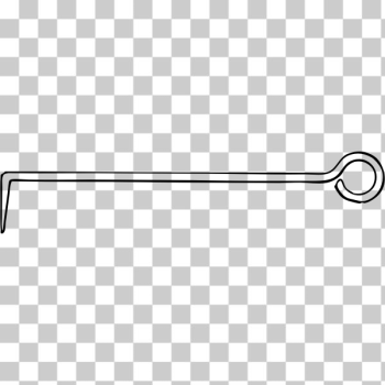 SVG Vector illustration of bent furnace poker SVG Vector illustration of bent furnace poker