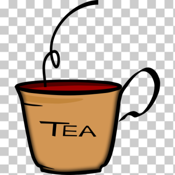 SVG Vector illustration of bent handle cup of tea SVG Vector illustration of bent handle cup of tea