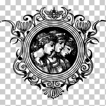 SVG Vector illustration of black centre women decoration SVG Vector illustration of black centre women decoration