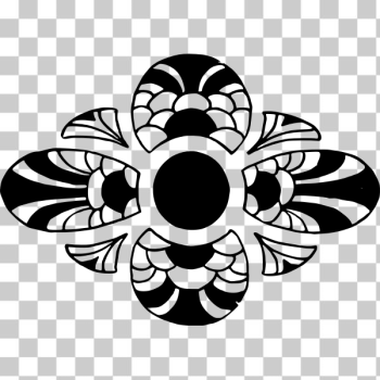 SVG Vector illustration of black flower decoration SVG Vector illustration of black flower decoration