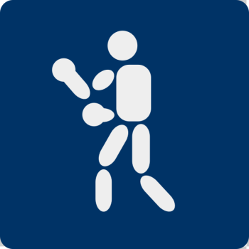 SVG Vector illustration of boxing sport blue pictogram