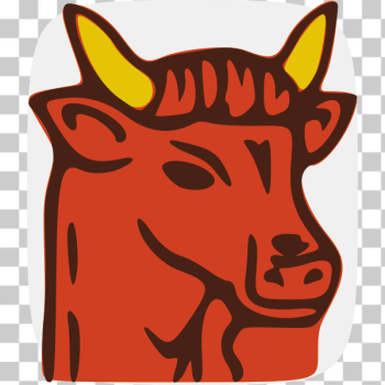 SVG Vector illustration of bull with small horns SVG Vector illustration of bull with small horns