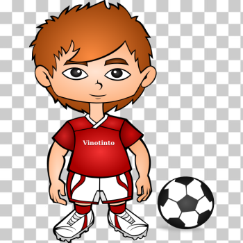 SVG Vector illustration of cartoon soccer player
