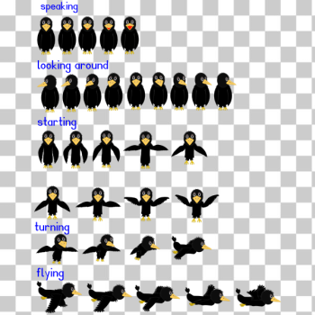 SVG Vector illustration of comic crow animation SVG Vector illustration of comic crow animation