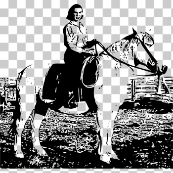 SVG Vector illustration of cowgirl riding SVG Vector illustration of cowgirl riding