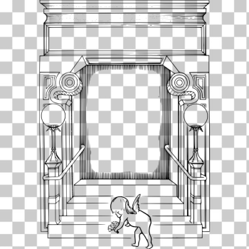SVG Vector illustration of cupid Rome frame SVG Vector illustration of cupid Rome frame