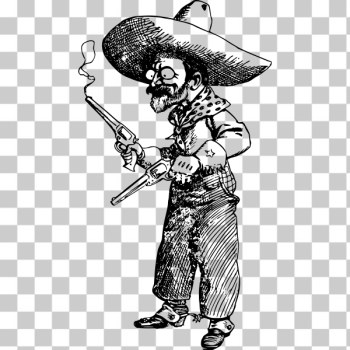 SVG Vector illustration of drunk cowboy SVG Vector illustration of drunk cowboy
