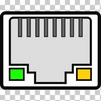 SVG Vector illustration of female RJ 45 ethernet port SVG Vector illustration of female RJ 45 ethernet port