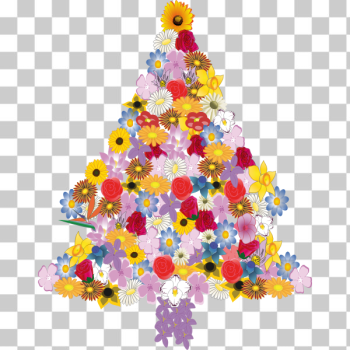 SVG Vector illustration of flower Christmas tree SVG Vector illustration of flower Christmas tree