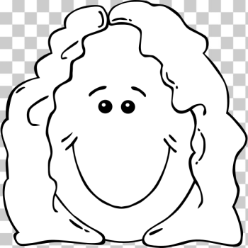 SVG Vector illustration of funny comic lady smiling SVG Vector illustration of funny comic lady smiling