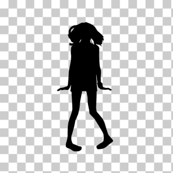 SVG Vector illustration of girl alternative dancer silhouette