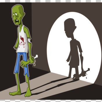 SVG Vector illustration of green zombie in spotlight SVG Vector illustration of green zombie in spotlight