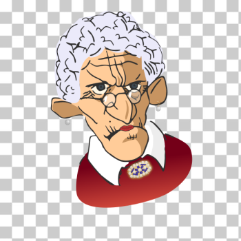 SVG Vector illustration of grumpy old woman SVG Vector illustration of grumpy old woman