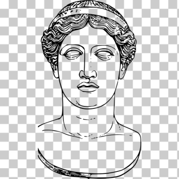 SVG Vector illustration of head of Hera