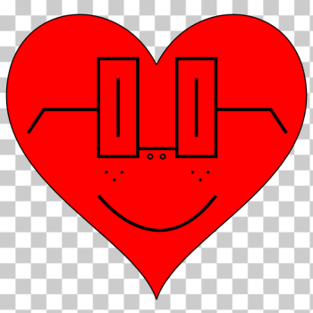 SVG Vector illustration of heart with square glasses SVG Vector illustration of heart with square glasses