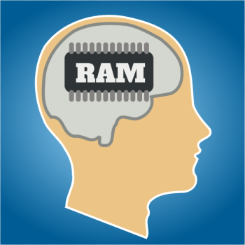 SVG Vector illustration of human brain as RAM memory SVG Vector illustration of human brain as RAM memory