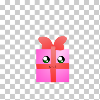 SVG Vector illustration of humanoid pink gift box SVG Vector illustration of humanoid pink gift box