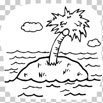 SVG Vector illustration of lonely island SVG Vector illustration of lonely island