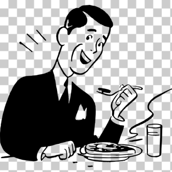 SVG Vector illustration of man in suit eating steak SVG Vector illustration of man in suit eating steak