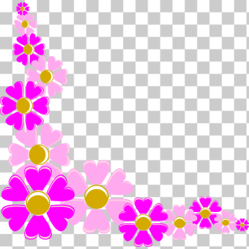 SVG Vector illustration of pink flower corner decoration SVG Vector illustration of pink flower corner decoration