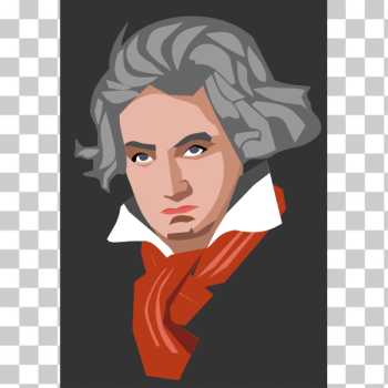 SVG Vector illustration of portrait of Beethoven SVG Vector illustration of portrait of Beethoven