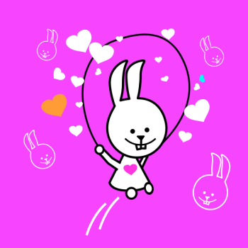 SVG Vector illustration of rabbits and hearts SVG Vector illustration of rabbits and hearts