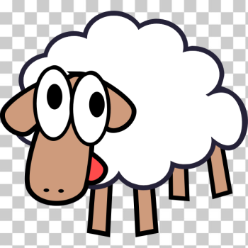 SVG Vector illustration of silly white cartoon sheep SVG Vector illustration of silly white cartoon sheep