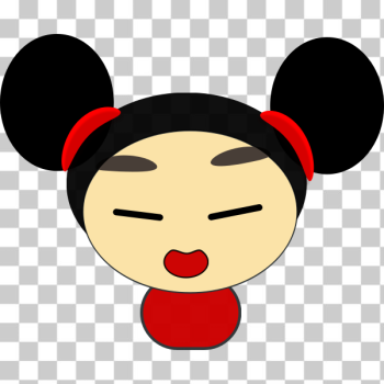 SVG Vector illustration of smiling Chinese girl avatar