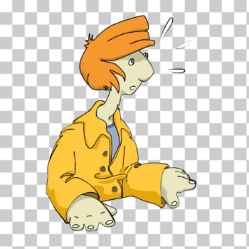 SVG Vector illustration of surprised young man cartoon character